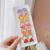 8# watermelon and banana plush hair band 10 pieces set opp bag