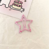 Y2K color star hairpin side bangs clip broken hairpin bb clip 2023 dopamine new cute headgear