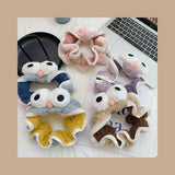 Japanese net red cute soft girl handmade plush hit color big eyes girl face wash hair band funny headdress hair band