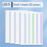 Label paper writable index sticker classification transparent label sticky note sticker Morandi color loose-leaf classification sticker
