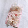 Beige mesh bow