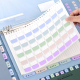 Label paper writable index sticker classification transparent label sticky note sticker Morandi color loose-leaf classification sticker