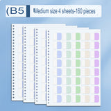 Label paper writable index sticker classification transparent label sticky note sticker Morandi color loose-leaf classification sticker