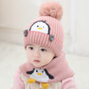 Penguin suit (hat + scarf) [pink] / one size