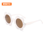 Two circles 2023 new flower frame ladies sunglasses fashion street shooting travel adult cute dress up sunglasses