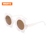 Two circles 2023 new flower frame ladies sunglasses fashion street shooting travel adult cute dress up sunglasses