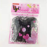 TPU Disposable Rubber Band Bag Black Children's Braided Hair Small Rubber Band High Elastic Hair Band One Yuan Wholesale