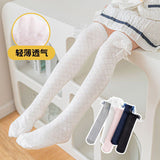 Children's stockings children's spring and summer thin half-height baby socks children's mid-tube over-the-knee long socks hot