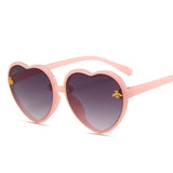 2022 Glitter Sunglasses Children's Cartoon Little Bee Sunglasses Girls Cute Glasses Heart Sunglasses Fashion