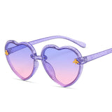 2022 Glitter Sunglasses Children's Cartoon Little Bee Sunglasses Girls Cute Glasses Heart Sunglasses Fashion