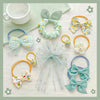 Tfq004-8# green bow 10-piece set