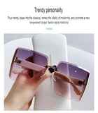 2022 new frameless cut edge anti-ultraviolet sunshade sunglasses women's trendy net red Douyin ins same style sunglasses