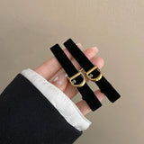 Black gold high-end sense ~ exquisite 2 hairpin female side retro duckbill clip headdress net red ins style bangs clip