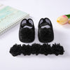 24-7 small flower black + hairband / inner length 10.5cm for size 11