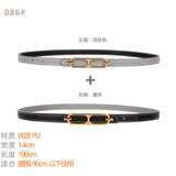 Women's Belt Ladies Decoration With Coat Skirt Dress Shirt Suit Sweater Belt Narrow Waist Thin Girdle Female
