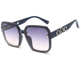 Sunglasses female ins new round face Korean fashion boundless sunglasses driving catwalk sunglasses UV protection
