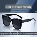 Set of mirror sunglasses with the same style of polarized sunglasses for men and women can set myopia glasses one mirror two with tide sunglasses summer sun protection
