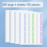 Label paper writable index sticker classification transparent label sticky note sticker Morandi color loose-leaf classification sticker