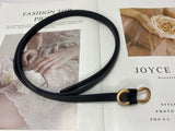 Beautiful imitation leather thin women's belt women's Korean version knotted decorative belt fashion black with dress skirt sweater waist