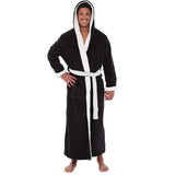 2021 European and American Amazon hot style autumn and winter large-size bathrobe long-sleeved high-quality double-sided fleece thickened nightgown
