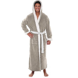 2021 European and American Amazon hot style autumn and winter large-size bathrobe long-sleeved high-quality double-sided fleece thickened nightgown