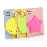 3x3 fluorescent shape note paper 60 pages cute girly heart diary notes memo sticky notes YS-160