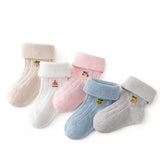23 spring and summer cartoon baby two-wear reflex socks newborn infants and young children boneless socks fruit flanging loose socks