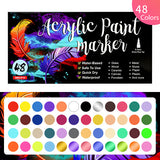 0.7mm acrylic marker pen 12-color set odorless nail art needle tube pen water-based paint pen children DIY marker pen