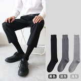 High socks men's stockings cotton mid-tube spring and autumn thickened black business stockings men's deodorant calf socks