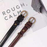 Belt women's fashion commuting all-match imitation leather PU leather casual decoration retro copper pin buckle trendy women's belt wholesale