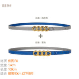 Women's Belt Ladies Decoration With Coat Skirt Dress Shirt Suit Sweater Belt Narrow Waist Thin Girdle Female