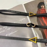 Beautiful imitation leather thin women's belt women's Korean version knotted decorative belt fashion black with dress skirt sweater waist