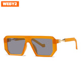 Women's Sunglasses Wholesale European and American Cross-border New Square Frame Sunglasses Internet Celebrity Big Frame Street Shot Glasses 8725