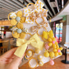 Tfq009-4# yellow flower bow hairband 10 pieces set
