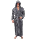 2021 European and American Amazon hot style autumn and winter large-size bathrobe long-sleeved high-quality double-sided fleece thickened nightgown