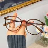 2022 new literary and artistic retro plain mirror can be equipped with myopia glasses frame Xiaohongshu hot style plain glasses for women