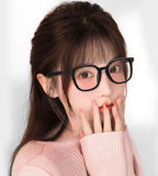 Suyan comes with blush glasses black frame transparent male and female vibrato net red same style foreign style no degree can be equipped with myopia