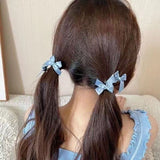 Homemade! A Touch of Blue/Ballet Style 5 Pieces Ribbon Small Bow Hairpin Head Decoration Versatile Cute Hairpin Braided Hair