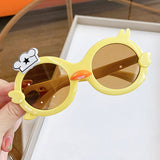 Children's cartoon glasses boys and girls cute little cute duck sunglasses baby summer outing anti-ultraviolet sunglasses tide