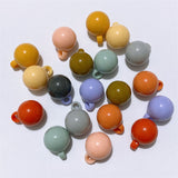 Acrylic solid color 16MM hanging hole beads loose beads DIY shaking sound explosion style hair rope car hanging key chain accessories