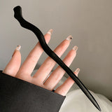 Antique Wooden Hairpin New Chinese Style Cool Hairpin Simple Temperament Modern Daily Retro Cheongsam Hairpin Wholesale