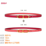 Women's Belt Ladies Decoration With Coat Skirt Dress Shirt Suit Sweater Belt Narrow Waist Thin Girdle Female