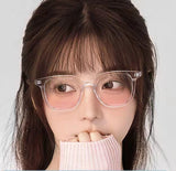 Suyan comes with blush glasses black frame transparent male and female vibrato net red same style foreign style no degree can be equipped with myopia