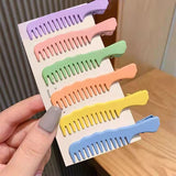 Candy-colored small comb bangs hairpin sweet metal clip hairpin cute girl side clip side clip net red hair accessories