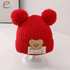 Double ball luck bear [red] / one size