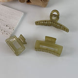 South Korea's Dongdaemun style fresh green girly temperament retro grab clip bath grab clip go out hair set