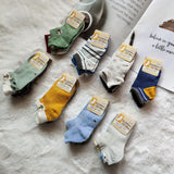 Japanese single Nishimatsu house spring and summer children's socks children's mesh thin section mid-tube socks boat socks one card three pairs of children's socks
