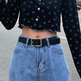 Chic style women's belt wholesale simple all-match personality trousers belt Korean fashion student decorative casual trousers belt