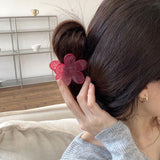 Translucent pink spring and summer sweet clip all-match new hair clip hair accessories clip plate hair set back head shark clip head ornament