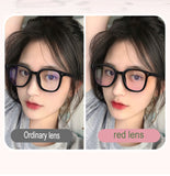 Suyan comes with blush glasses black frame transparent male and female vibrato net red same style foreign style no degree can be equipped with myopia